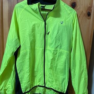Bright neon yellow cycling jacket